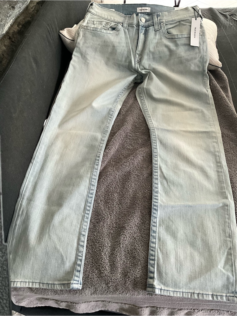 True Religion Light Blue Straight Leg Jeans